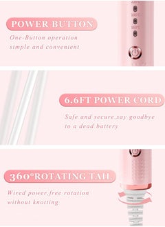 XiuWoo Automatic Hair Curler,Automatic Curling Iron Wand,Ceramic Rotating Barrel Curling Iron,Anti- Hot and Anti- Stuck Hair,Auto Shut-Off, Fast Heating Spin Iron for Long Short Hair Styling  - Image 2
