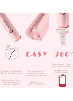 XiuWoo Automatic Hair Curler,Automatic Curling Iron Wand,Ceramic Rotating Barrel Curling Iron,Anti- Hot and Anti- Stuck Hair,Auto Shut-Off, Fast Heating Spin Iron for Long Short Hair Styling  - Image 3