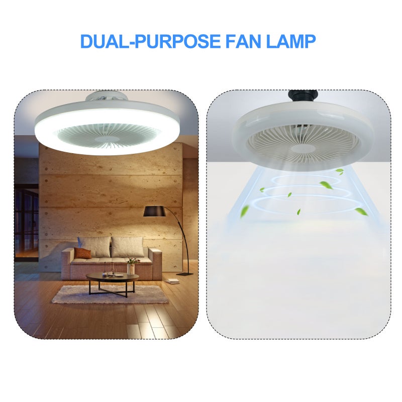 Fan Lamp: 6 Inch 3 Blades Pink High Light-transmitting Acrylic Lampshade - Stable Flicker-free Light 3-gear Adjustment Dual-purpose Ceiling Fan Lamp for Kids Room Bedroom Nursery Small Spaces - Image 4