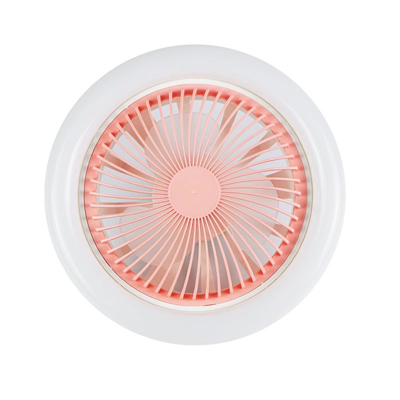 Fan Lamp: 6 Inch 3 Blades Pink High Light-transmitting Acrylic Lampshade - Stable Flicker-free Light 3-gear Adjustment Dual-purpose Ceiling Fan Lamp for Kids Room Bedroom Nursery Small Spaces - Image 1