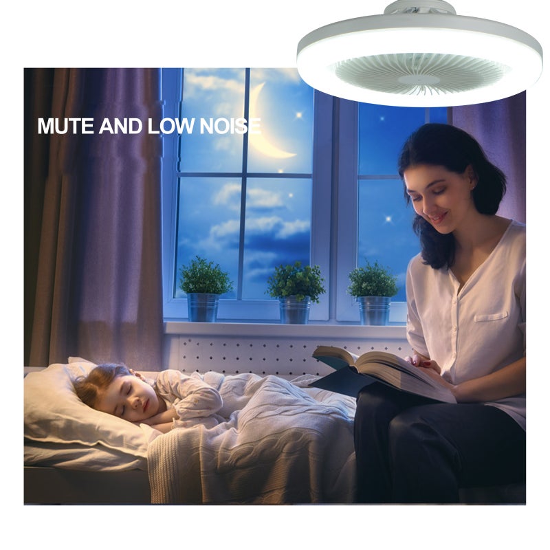 Fan Lamp: 6 Inch 3 Blades Pink High Light-transmitting Acrylic Lampshade - Stable Flicker-free Light 3-gear Adjustment Dual-purpose Ceiling Fan Lamp for Kids Room Bedroom Nursery Small Spaces - Image 5