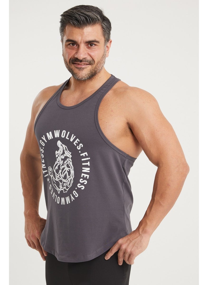 Gymwolves Men's Sports Tank | Stringer | Workout Tanktop | Wolf Series  - Image 3