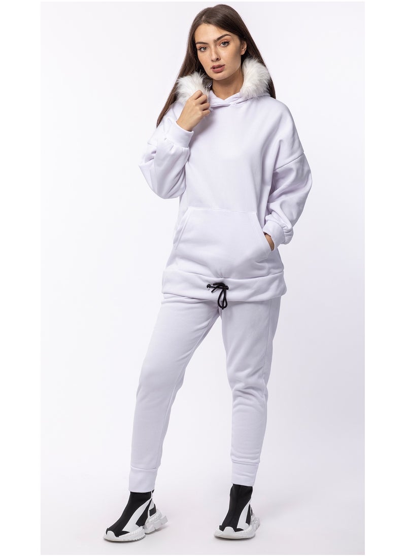 KYVELi - CASUAL FUR HOODED LOUNGEWEAR - Image 1