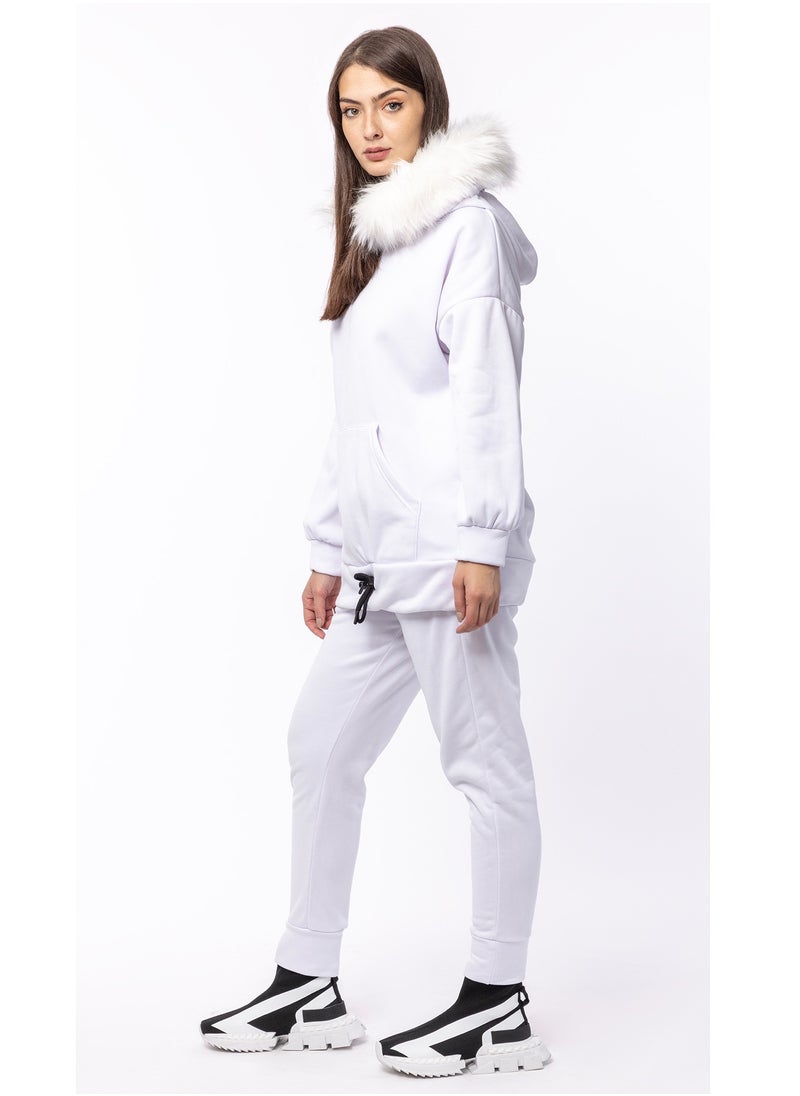 KYVELi - CASUAL FUR HOODED LOUNGEWEAR - Image 1