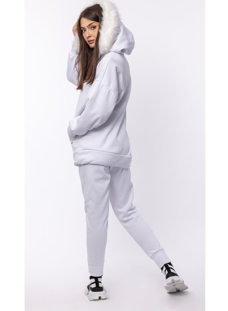 KYVELi - CASUAL FUR HOODED LOUNGEWEAR - Image 1