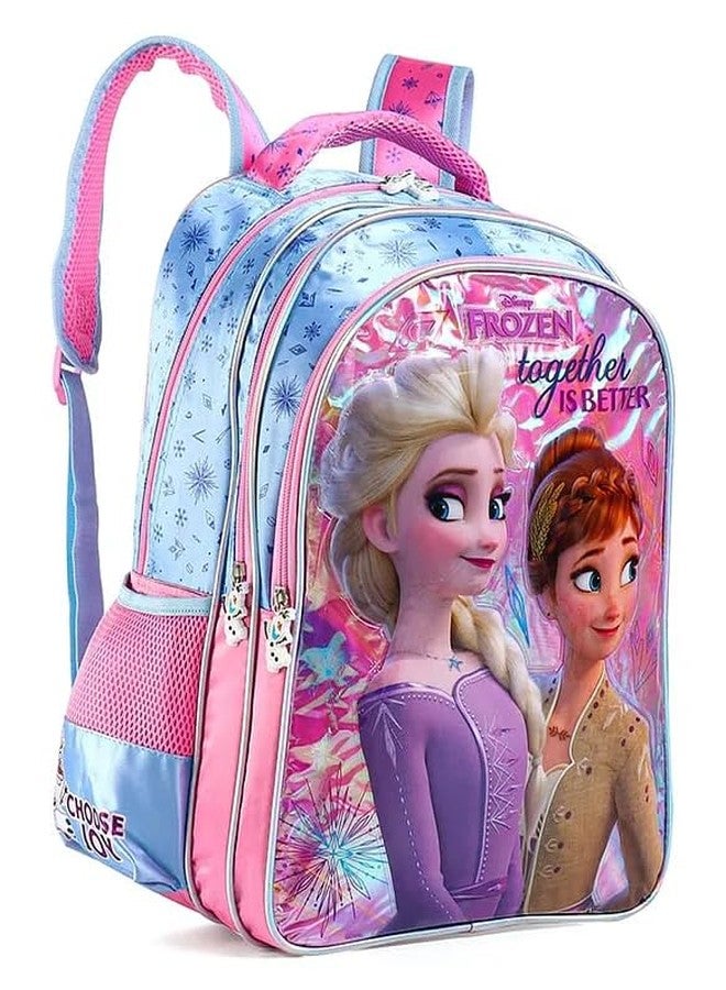 STRIDERS Frozen Premium School Bag for Kids - Lightweight, Trendy Backpack with Padded Comfortable Straps & Durable Compartments - Perfect for Age 3-5 Years - Stylish Elsa & Anna Design - 14 inches - Image 3