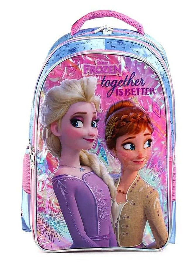 STRIDERS Frozen Premium School Bag for Kids - Lightweight, Trendy Backpack with Padded Comfortable Straps & Durable Compartments - Perfect for Age 3-5 Years - Stylish Elsa & Anna Design - 14 inches - Image 2