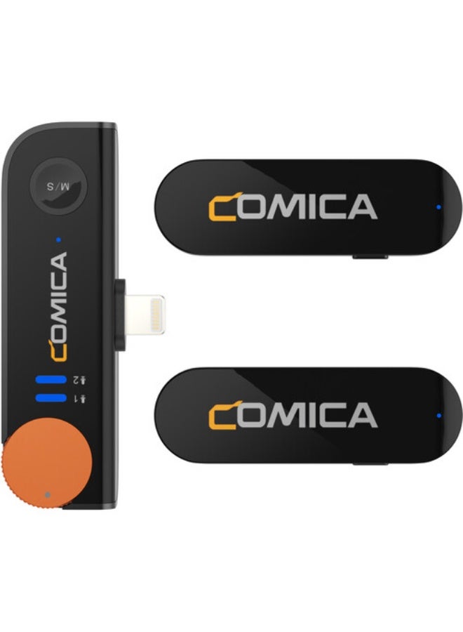 Comica Audio Vimo S MI 2-Person Wireless Microphone System with Lightning Connector for iOS Devices (Black, 2.4 GHz) - Image 5