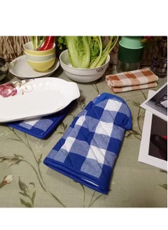 SYOSI Cotton Oven Mitts and Pot Holder Sets Heat-Resistant gloves and Mats for Cooking Grills and Ovens Reusable Glove Suit Suitable for Kitchen and Restaurant  - Image 3