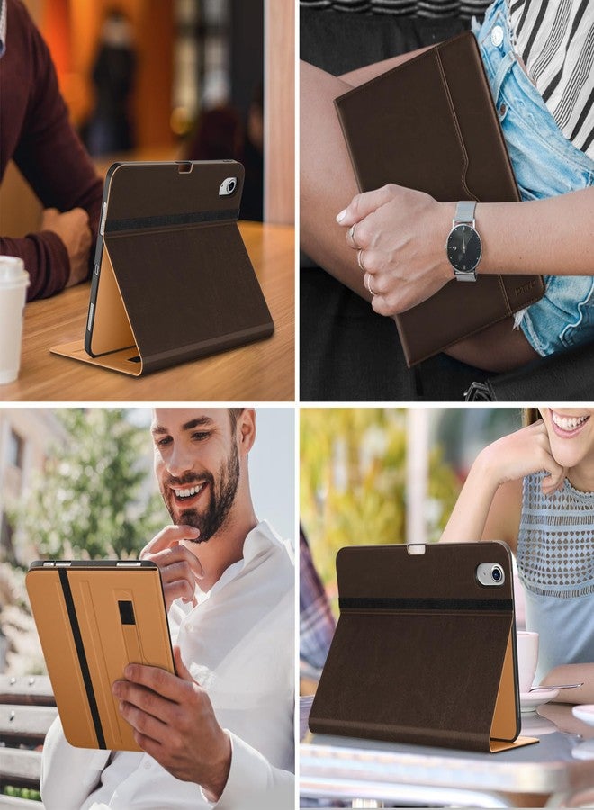 DTTO for iPad Air 11-inch Case M3/M2 (2025/2024), iPad Air 5th / 4th Generation (2022/2020), Premium Leather Business Folio Stand Cover with Pencil Holder - Auto Sleep/Wake, Brownish - Image 5