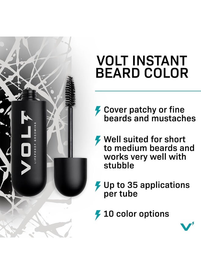 VOLT Grooming Temporary Instant Beard Color Single Pack - Quick Drying Plant Based Hypoallergenic Brush on Color for Beards, Mustaches, and Eyebrows- 0.35 Fl Oz (10 ml), Mud (Brown) - Image 5