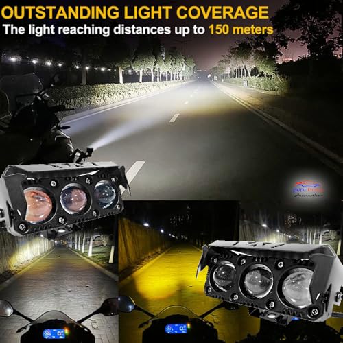 Auto Pearl Car 3-Projector Lens Driving Lights White/Yellow LED Spot light 20W Dual Color Mode Fog Lights compatible with 5-Series (Pack of 2) - Image 5