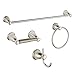 BGL BGL 4-Piece Bathroom Accessory Set Brushed Nickel Bathroom Hardware Set 24 Inches Adjustable Towel Bar Towel Ring Paper  - Image 2