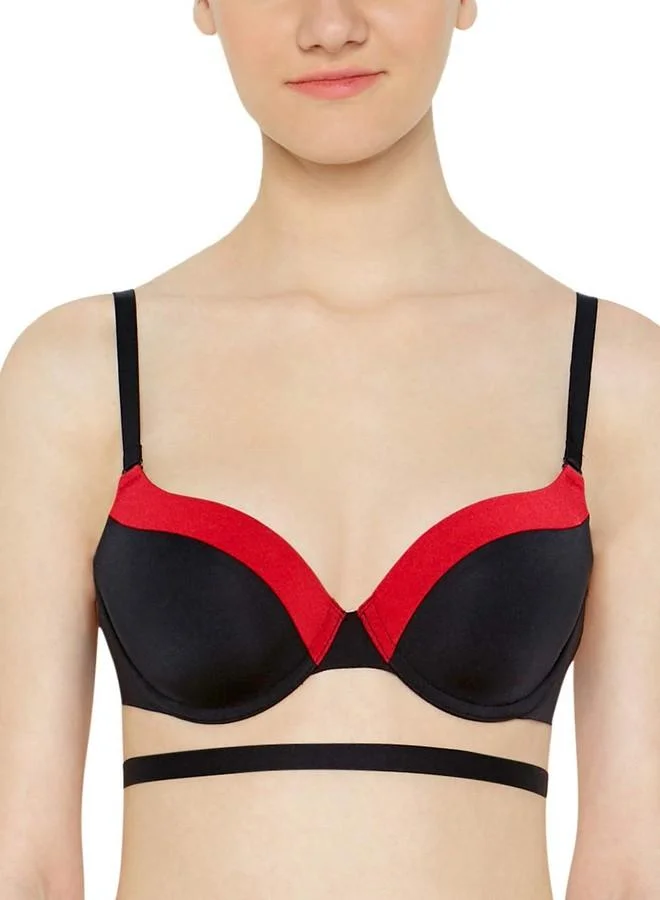 ترايامف Triumph International Women's Polyester Wired Full Cup Padded Bra (122I371_Red-Dark Combination_34b)