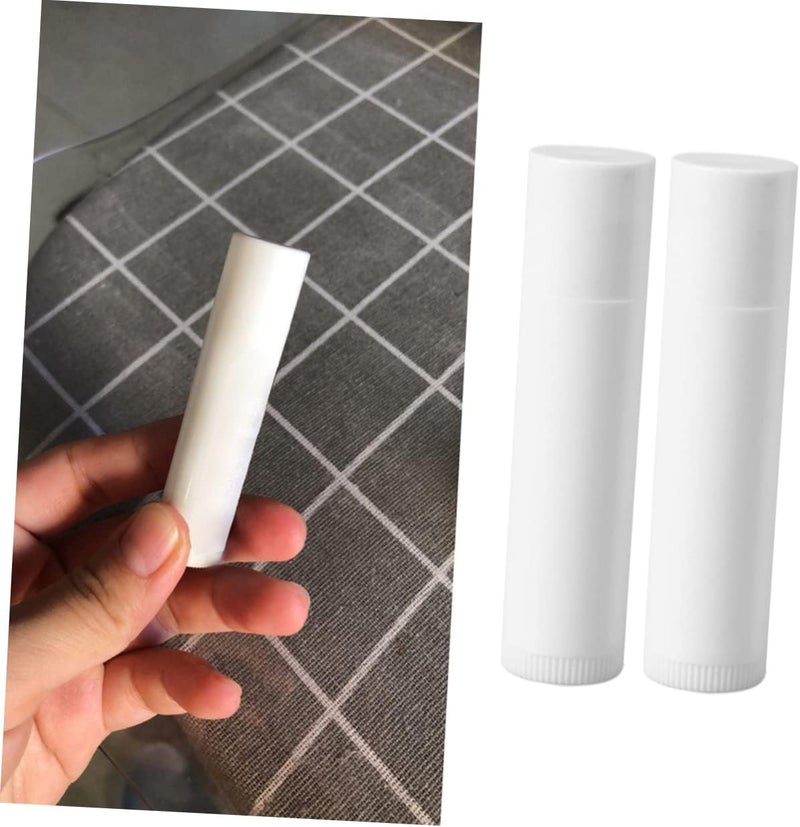 DOITOOL 50pcs Empty Lip Balm Tubes White Lipstick Containers for Secure Packaging Caps for Lip Balm and Craft Projects Convenient Visibility for Product Levels - Image 4