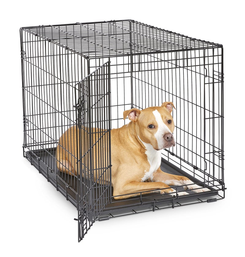 New World Midwest Homes for Pets 36-Inch New World Crate for Medium-Large Breeds, 41-70 lbs, Single Door Folding Dog Crate, Leak-Proof Tray & Secure Latch, Portable, Durable & Easy to Assemble - Image 1