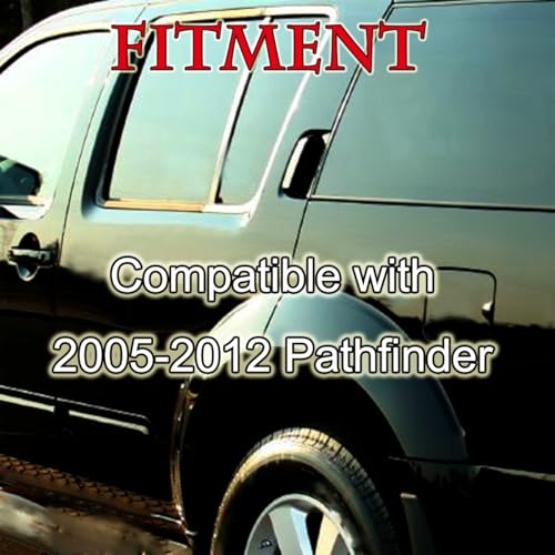 Cheriezing Prime Black Exterior Door Handle Rear Left Rear Right Compatible with Select Nissan Models 20052012 Pathfinder Replace 82607EA502 82606EA502 Set of 2 - Image 3