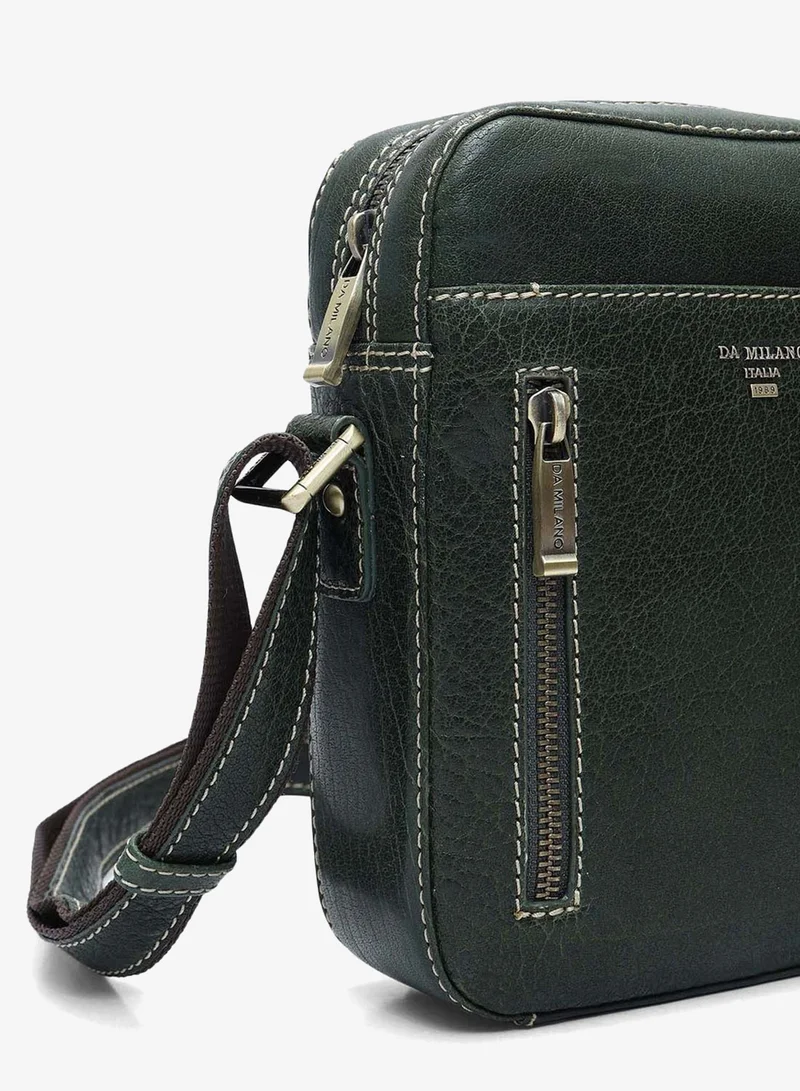 Da Milano  Elephant Pattern Leather Men Sling - Green for Men | Best Price UAE
