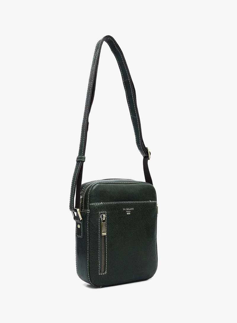 Da Milano  Elephant Pattern Leather Men Sling - Green for Men | Best Price UAE