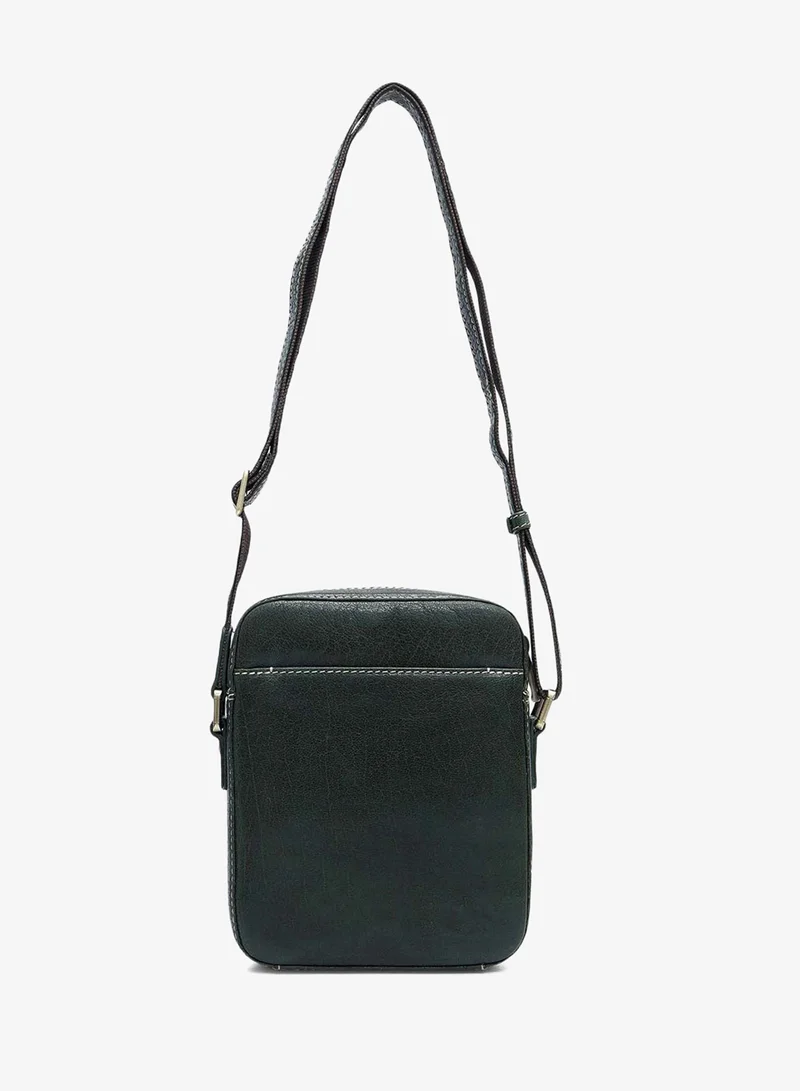 Da Milano  Elephant Pattern Leather Men Sling - Green for Men | Best Price UAE