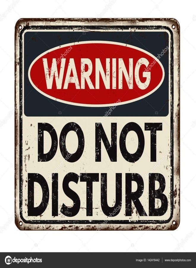5 Ace DO NOT DISTURB WARNING WALL POSTER STICKER FOR BEDROOM,LIVING ROOM,OFFICES OF 300 GSM (12x18) inch WITHOUT FRAME - Image 1