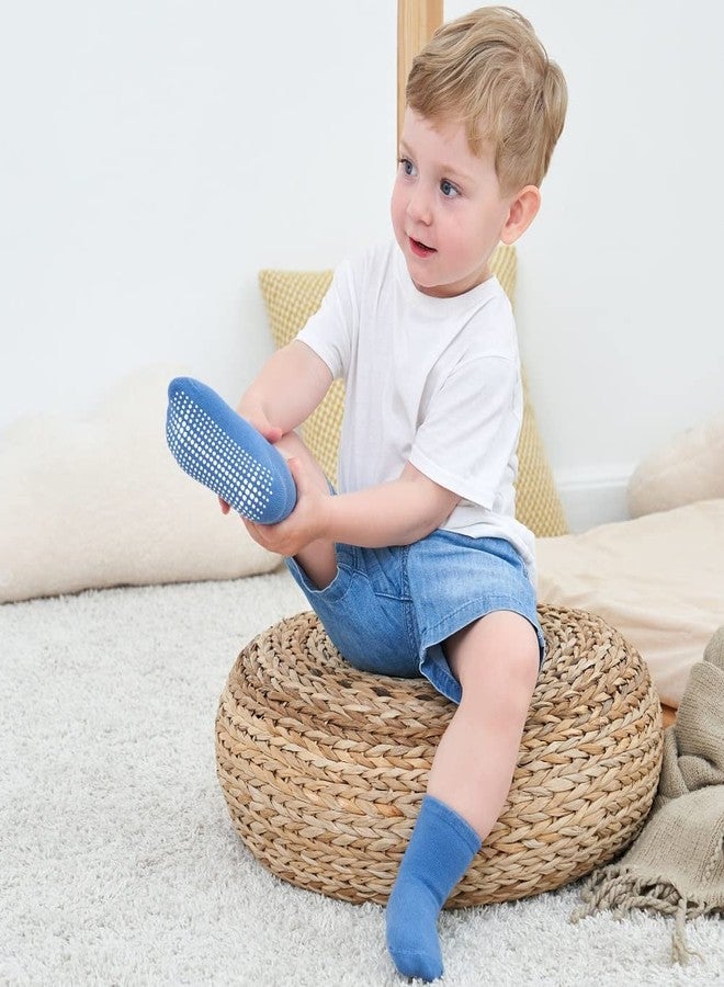 ZAPLES Baby Boys Non Slip Grip Crew Socks with Anti Skid Soles for Infants Toddlers Kids, Stripes Assort, 12-36 Months - Image 4