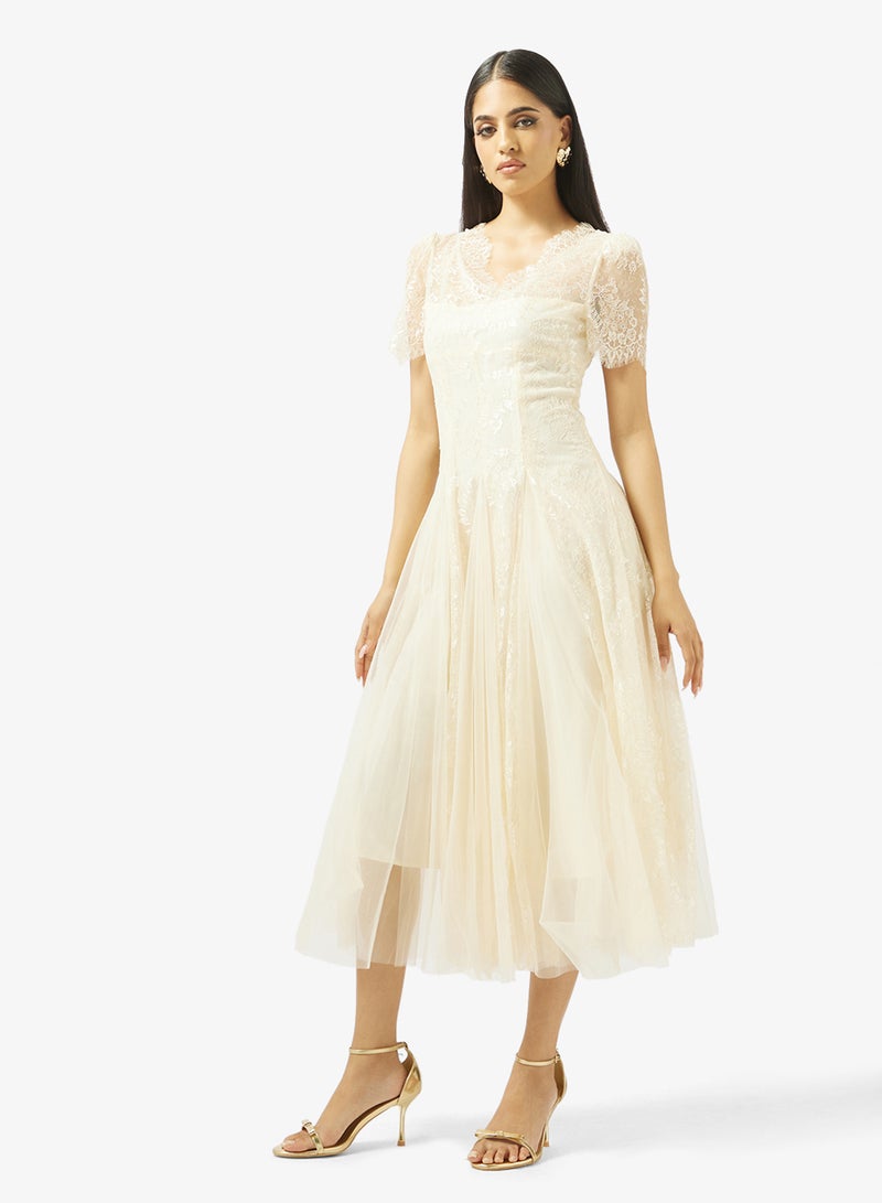 Khizana Lace A-line Dress - Image 1