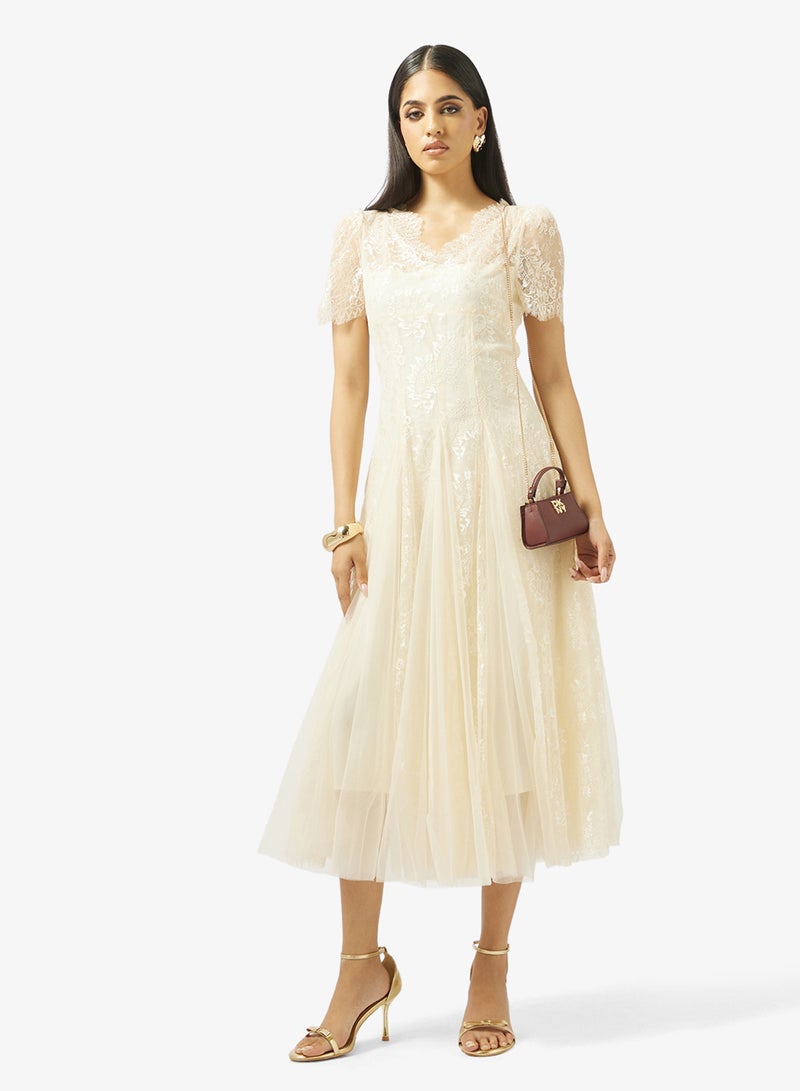 Khizana Lace A-line Dress - Image 4