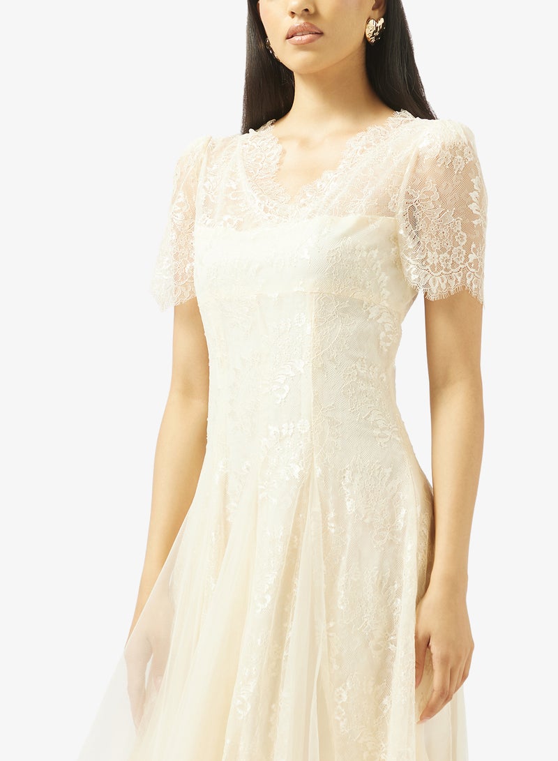 Khizana Lace A-line Dress - Image 3