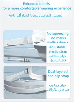 JIEHU All-in-One Swim Goggles with Integrated Earplugs: Leakproof and Anti-Fog for Ages 12 and Up  - Image 3