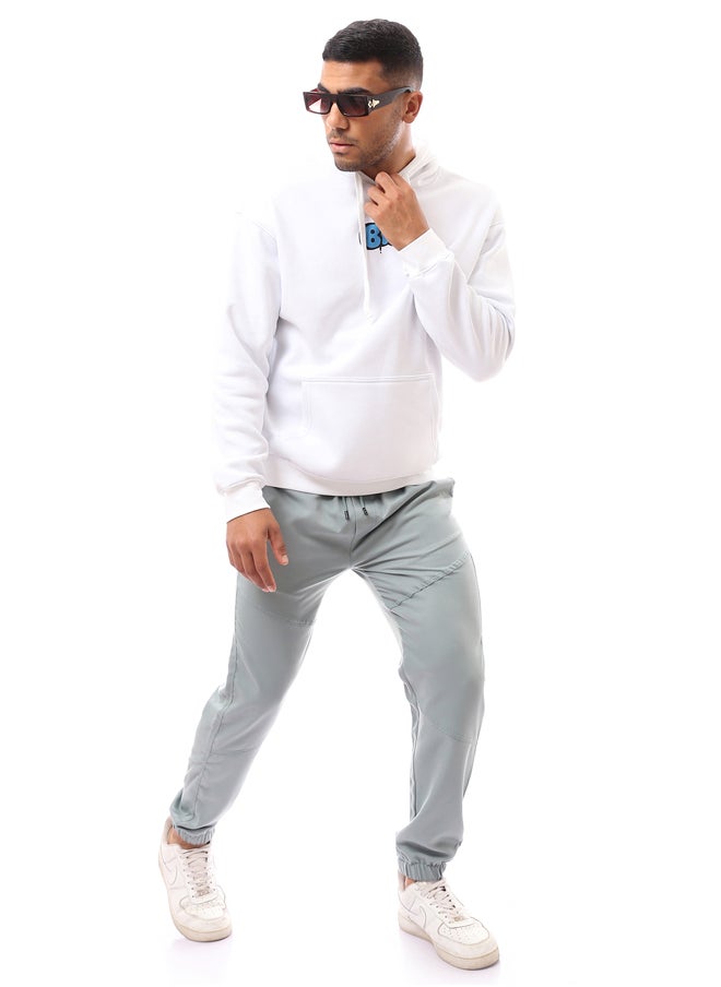 RAVIN - Long Sleeves Printed "Smurf" White Hoodie - Image 1