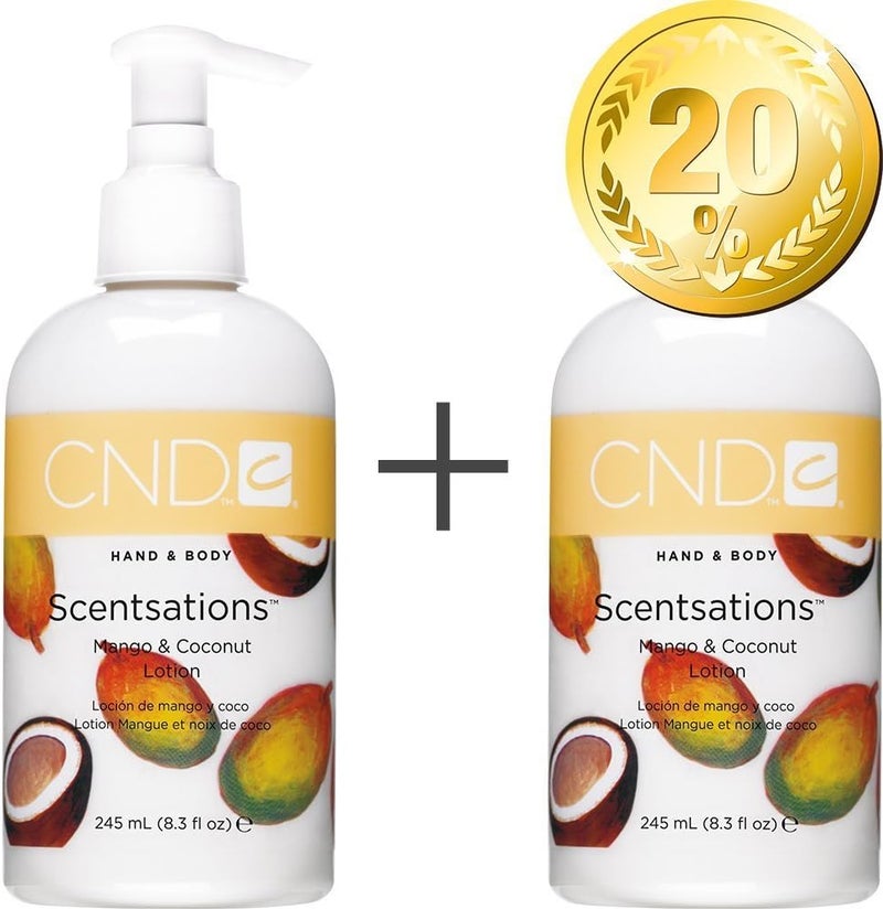 CND Scent sations 245 ml Pack of 2 20 Discount Mango Coconut Hand and Body Lotion