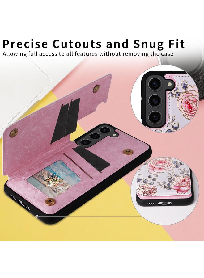 اس-توب جراب لهاتف Samsung Galaxy S23+ 5G مطبوع بمشبك مزدوج RFID مضاد للسرقة - Image 3