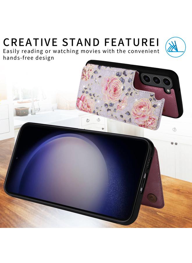 اس-توب جراب لهاتف Samsung Galaxy S23+ 5G مطبوع بمشبك مزدوج RFID مضاد للسرقة - Image 4