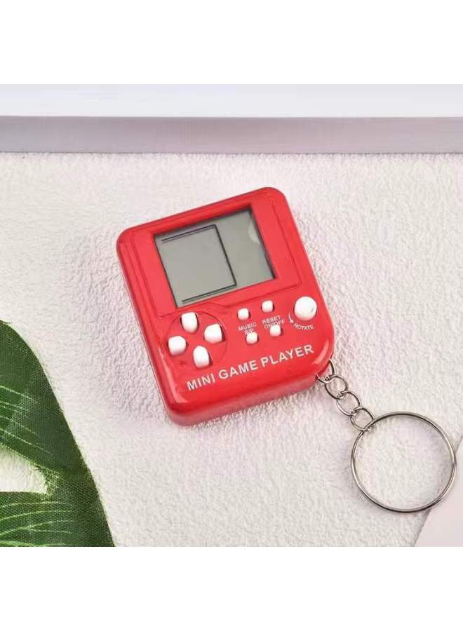 Children's Mini Tetris Game Toy Electronic Puzzle Game Internet Red Decompression Gadget Keychain-Color:Macaroon Orange - Image 4