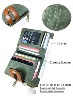 Wallet, Women's Rfid Small Bifold Leather Wallet Ladies Mini Zipper Coin Purse id card Pocket, Slim Compact Thin (Green) - pzsku/ZB544A9E459864441E09FZ/45/_/1733388150/a0de2163-633b-4dbf-8801-db3b094fac89