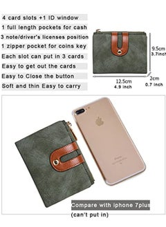 Wallet, Women's Rfid Small Bifold Leather Wallet Ladies Mini Zipper Coin Purse id card Pocket, Slim Compact Thin (Green) - pzsku/ZB544A9E459864441E09FZ/45/_/1733388200/78316684-57e7-4711-8ecd-2c7557393b15