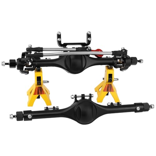Pothyes Aluminum Front Rear Straight Axle Kit for 110 Axial SCX10 II Deadbolt 90046 90047 Element Enduro RC Crawler Car Hops Up Modified Upgrade Part Black - Image 5