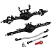 Pothyes Aluminum Front Rear Straight Axle Kit for 110 Axial SCX10 II Deadbolt 90046 90047 Element Enduro RC Crawler Car Hops Up Modified Upgrade Part Black - Image 2
