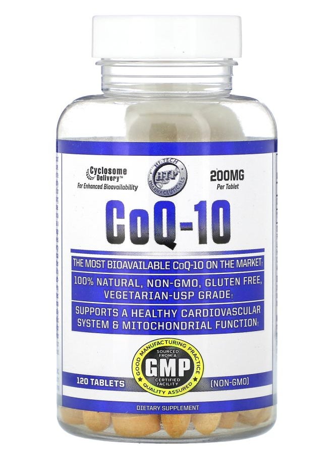 hi tech pharmaceuticals - CoQ10 200 mg 120 Tablets - Image 1