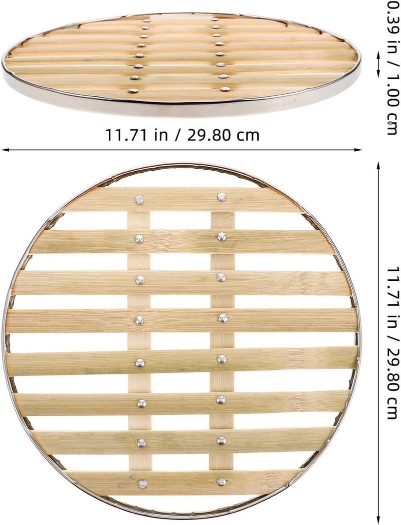 Stainless Steel Edged Steamer Mat 30cm Non Stick Reusable round Steamer Pad Inserts for Dumplings and Vegetables Accessories - Image 2