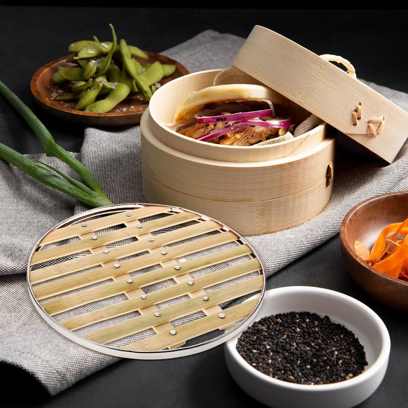 Stainless Steel Edged Steamer Mat 30cm Non Stick Reusable round Steamer Pad Inserts for Dumplings and Vegetables Accessories - Image 5