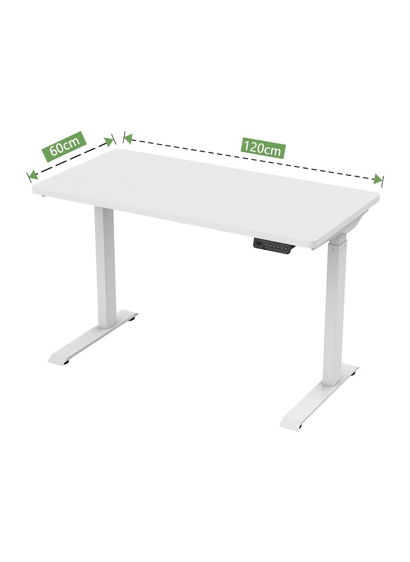 Flexispot - Flexispot Electric Height Adjustable Standing Desk, 48 x 24 Inches Sit Stand Up Computer Desk Workstation for Home Office White Frame White Desktop - Image 1