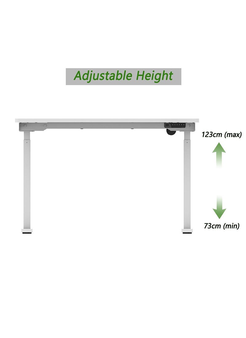 Flexispot - Flexispot Electric Height Adjustable Standing Desk, 48 x 24 Inches Sit Stand Up Computer Desk Workstation for Home Office White Frame White Desktop - Image 1