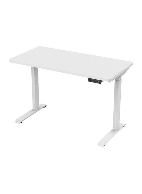 Flexispot Electric Height Adjustable Standing Desk, 48 x 24 Inches Sit Stand Up Computer Desk Workstation for Home Office White Frame White Desktop