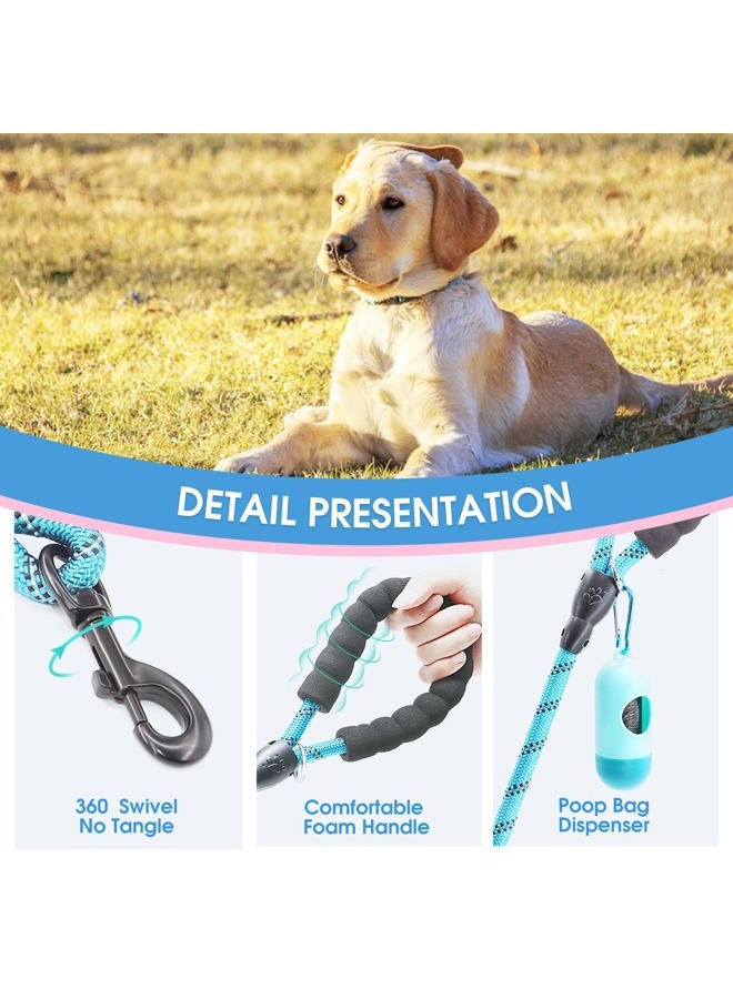 BAAPET 2/4/5/6 FT Dog Leash with Comfortable Padded Handle and Highly Reflective Threads for Small Medium and Large Dogs (6FT-1/2'', Blue) - Image 3