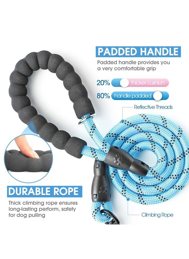 BAAPET 2/4/5/6 FT Dog Leash with Comfortable Padded Handle and Highly Reflective Threads for Small Medium and Large Dogs (6FT-1/2'', Blue) - Image 2