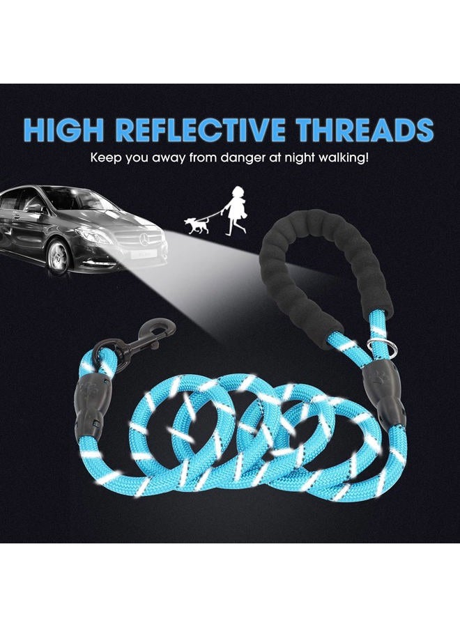 BAAPET 2/4/5/6 FT Dog Leash with Comfortable Padded Handle and Highly Reflective Threads for Small Medium and Large Dogs (6FT-1/2'', Blue) - Image 5