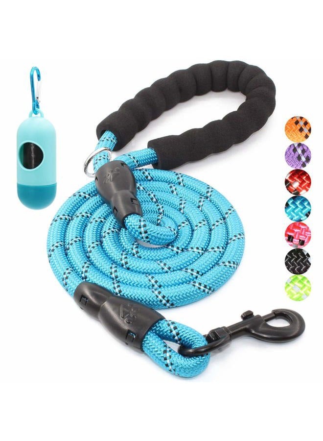 BAAPET 2/4/5/6 FT Dog Leash with Comfortable Padded Handle and Highly Reflective Threads for Small Medium and Large Dogs (6FT-1/2'', Blue) - Image 1