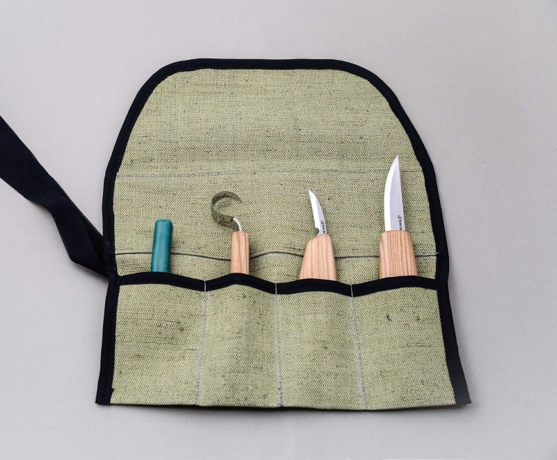 BeaverCraft TR4 Rolling Small Tool up Organizer Bag 4 Pockets Wrench roll up Pouch Gear roll up Tool Pouch for Knives and chisels Storage with 4 Slots - Image 4